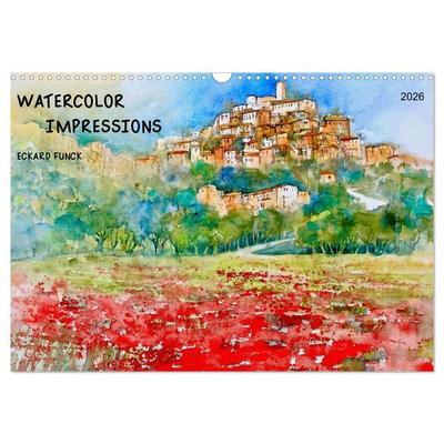 Funck, E: WATERCOLOR IMPRESSIONS (Wall Calendar 2026 DIN A3