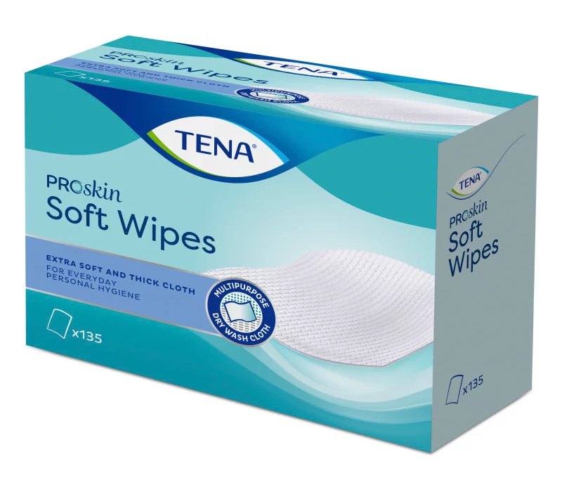 Tena Soft Wipes - 8 paquets de 135 lingettes