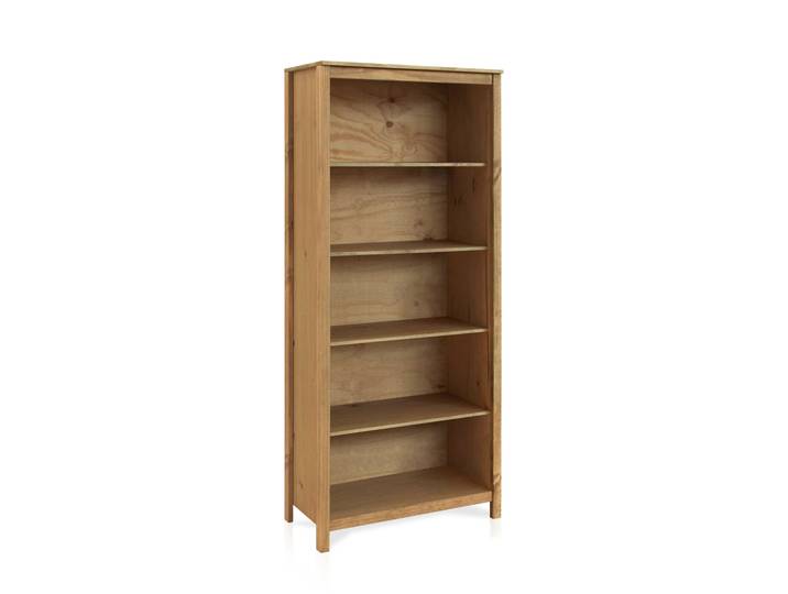 TOBINO Bücherregal 5 Fächer, Material Massivholz, Kiefer