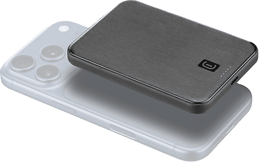 Powerbank - CellularLine Mag Airy Qi2, 5000 mAh, Inalámbrico, 25 W, USB C, MagSafe, Negro