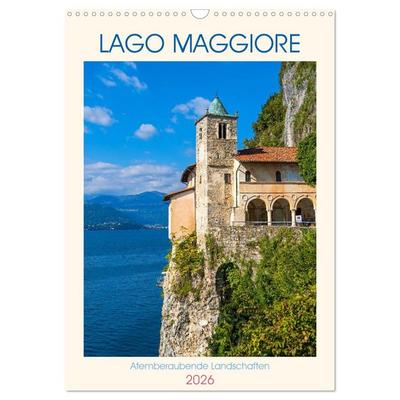 Lago Maggiore - Atemberaubende Landschaften (Wandkalender 2026 DIN A3 hoch), CALVENDO Monatskalender