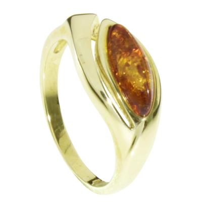 Fingerring OSTSEE-SCHMUCK "- Jalin - Gold 333/000 - Bernstein" Gr. 64, gold (gold 333, goldfarben, gelb), Fingerringe, Damen, 64, Fingerring