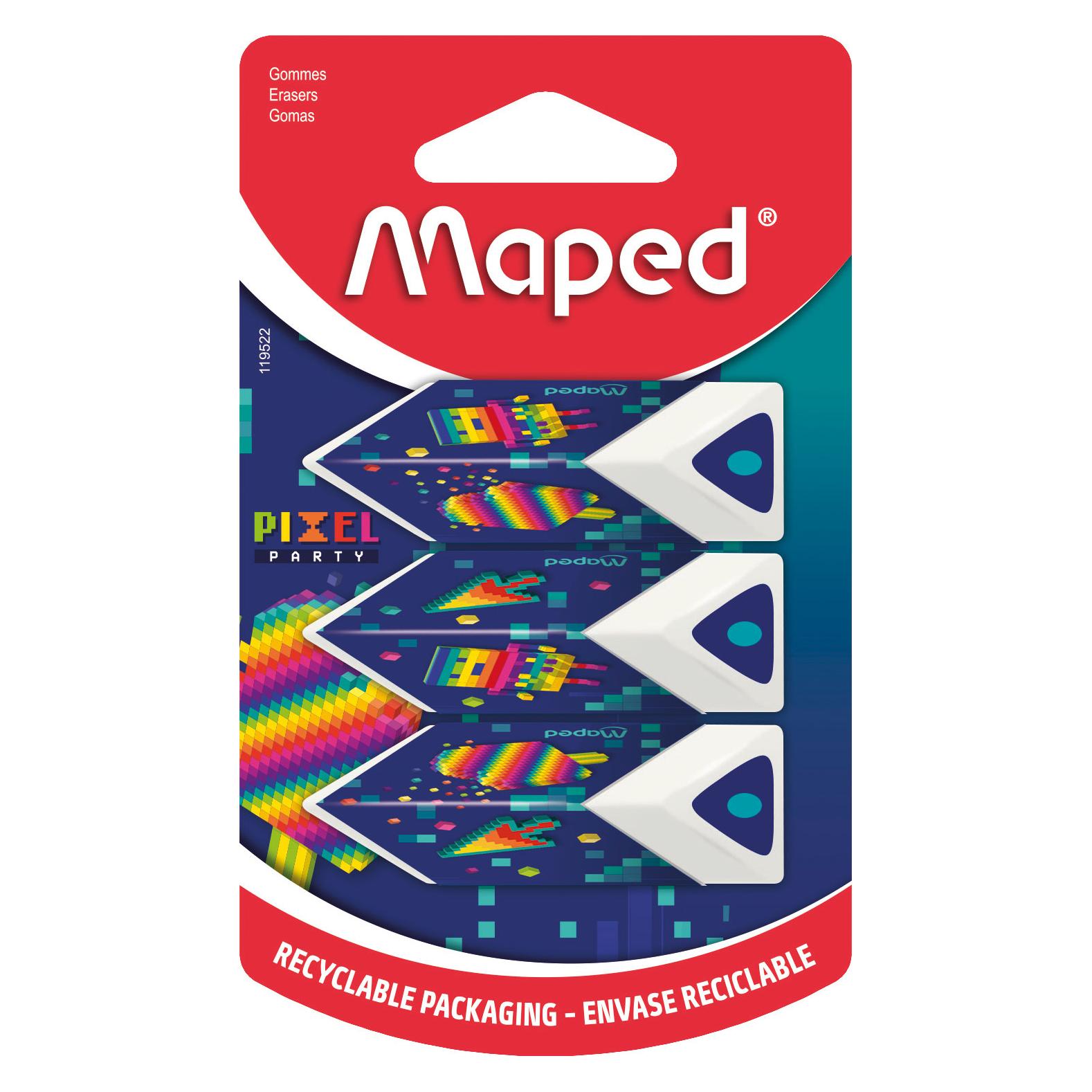 Magni Radierer PYRAMIDE PIXEL PARTY 3er (119522)