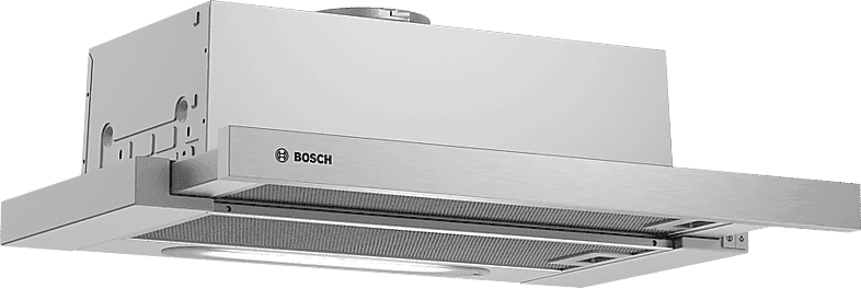 Campana telescópica - Bosch Serie 4 DFT63AC50, 3 velocidades, 360m³/h, 60 cm, Extra Silencio, Inox