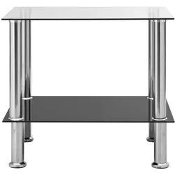 vidaXL Beistelltisch Transparent 45x50x45 cm Hartglas