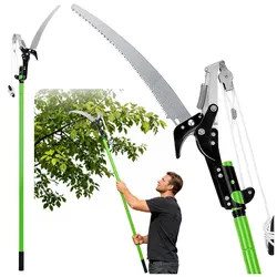 Teleskop-Gartenschere, Astsäge 2-in-1 an einem Stiel 125-240 cm