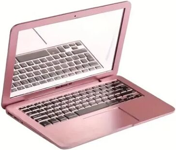 Fusion Finds Mini Laptop Pocket Makeup Mirror Foldable Compact Travel Beauty Mirror pink