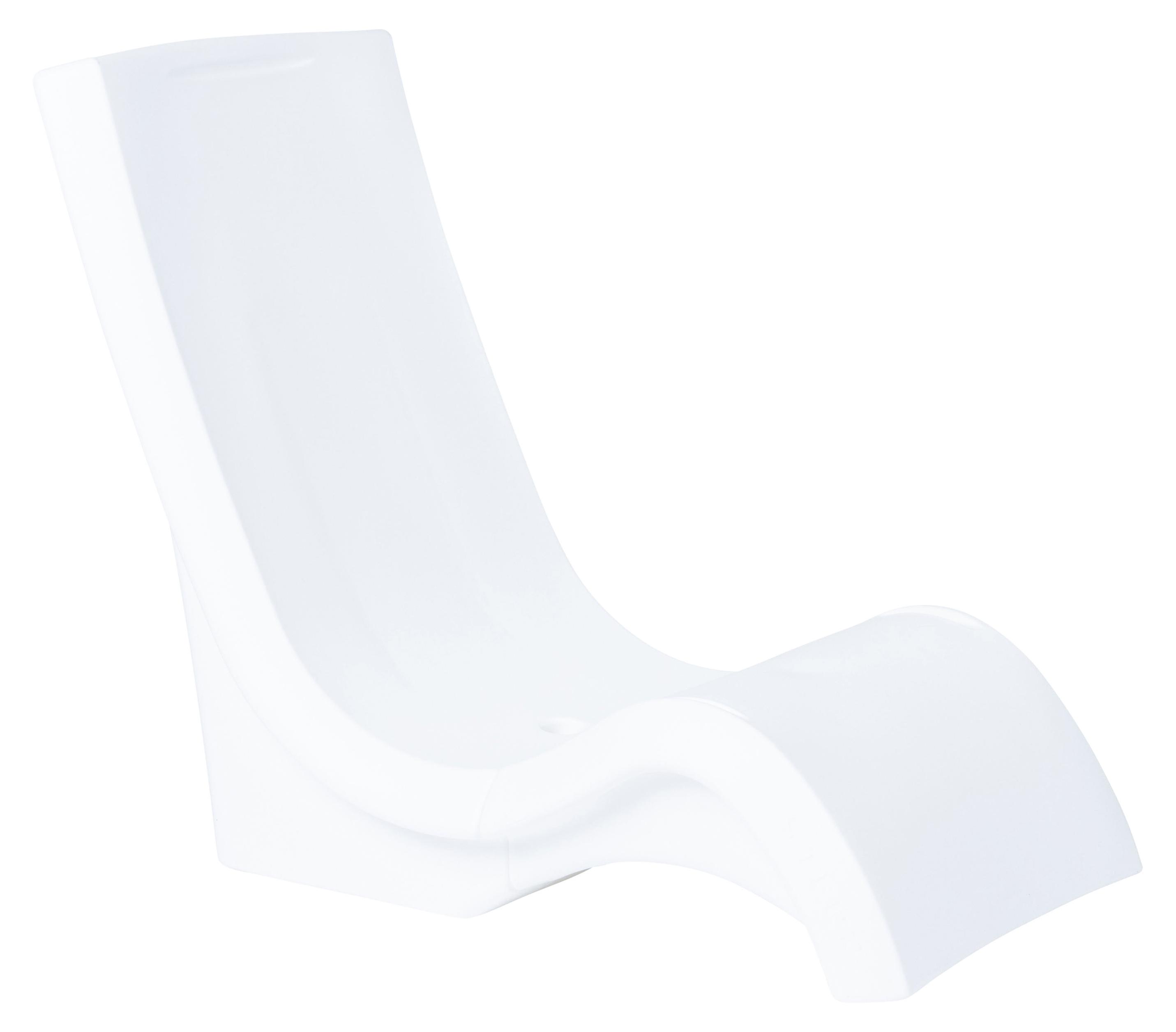 Step2 Vero Pool Stuhl aus Kunststoff in Weiß | Sonnenliege mit Beschwerbare Basis und UV20-Kunststoff - für Sonnenplateaus bis 22,9 cm | Sonnenbett/Liege für Draußen/Garten