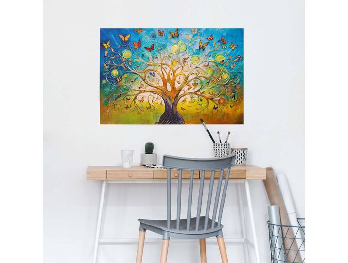 Poster Colourful Tree Of Life Papier Multicolor 61 x 92 x 0cm