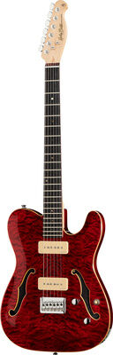 Harley Benton TE-90QM Trans Red Transparent Rot Hochglanz