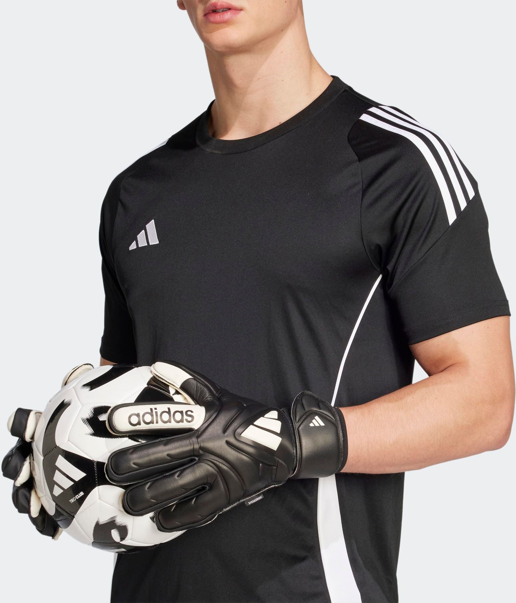 Torwarthandschuhe ADIDAS PERFORMANCE "COPA MATCH FINGERSAVE GOALKEEPER GLOVES", Gr. 9, schwarz-weiss (schwarz, weiß), Obermaterial: 100% Polyester, Handschuhe Torwarthandschuhe schwarz, weiß 9