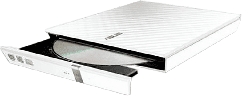 Grabadora de DVD - ASUS SDRW-08D2S-U, Slim retail, Externa, Windows y Mac OS, Blanco