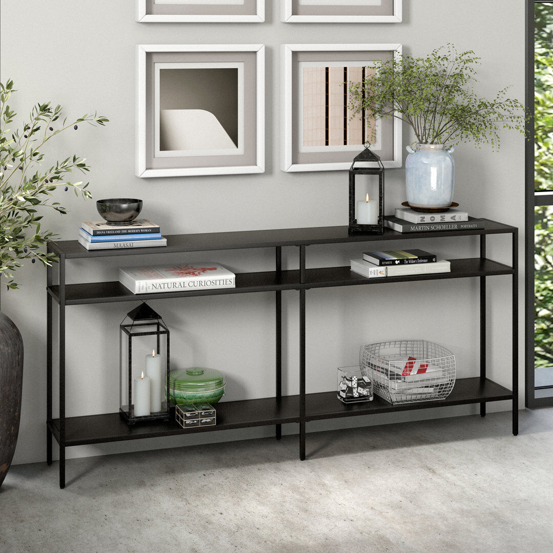 Blue Elephant Console Table Blackened Bronze 76.2 H x 162.6 W x 30.5 D cm