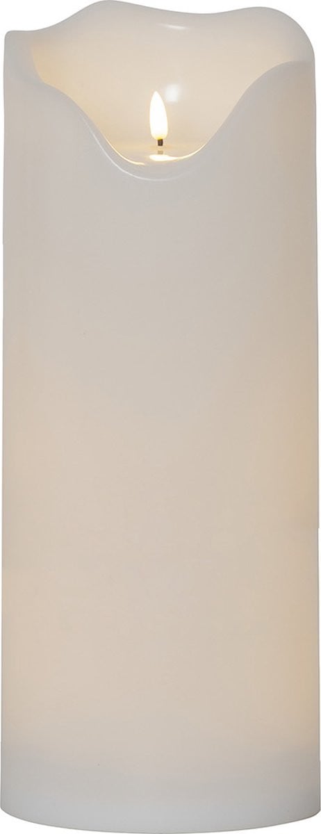 Star Trading Flamme Grand LED zuilkaars, wit, met timer, voor buiten, Hoogte: 40 cm