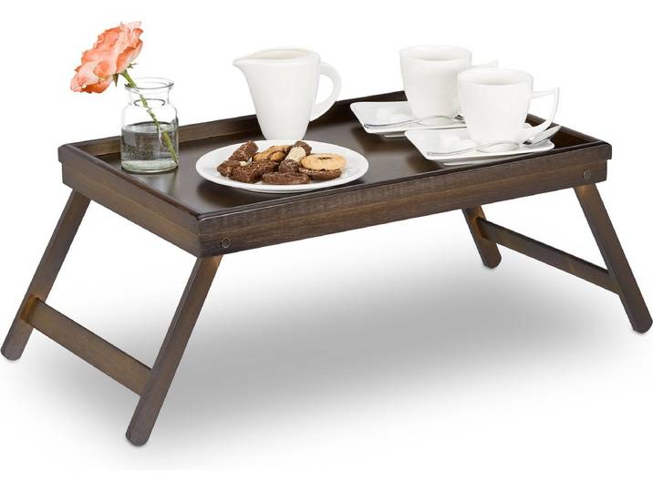 Bedtafel bamboe - Bruin - Klapbaar