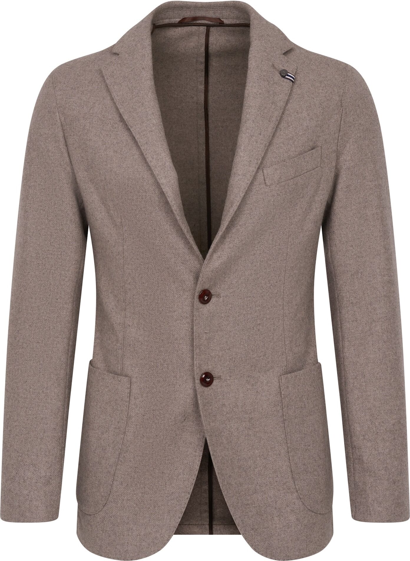 Sakko BUGATTI, Herren, Gr. 46, beige, 40% Wolle, 30% Polyamid, 30% Lyocell, unifarben, slim fit, Manschette, Sakkos Sakko, in moderner Optik beige 46