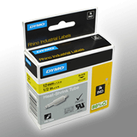 Dymo Schrumpfschlauch IND 18056 (S0718310) schwarz auf gelb 12mm x 1,5m