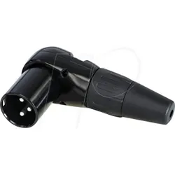 REAN RC3MR-BAG - XLR Kabelstecker3-polig gewinkelt, schwarz