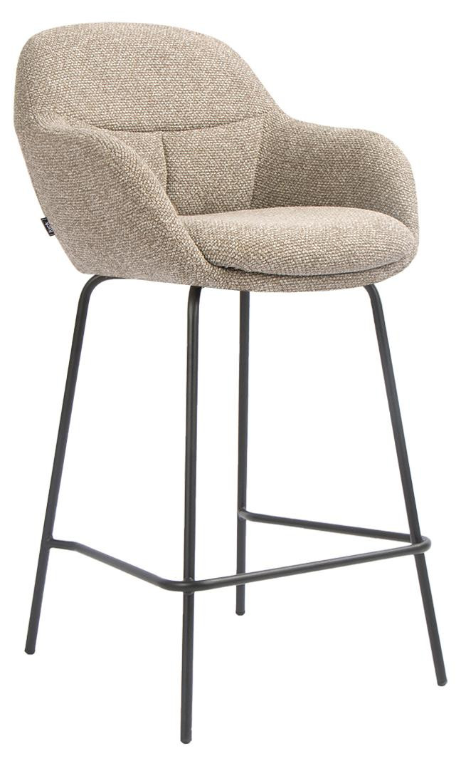 Kick Collection barkruk Nolan - Taupe - Gestoffeerd met textiel