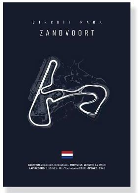 Uplift Treasures F1 Race Track Canvas Wall Art Poster 8 25x35cm Unframed