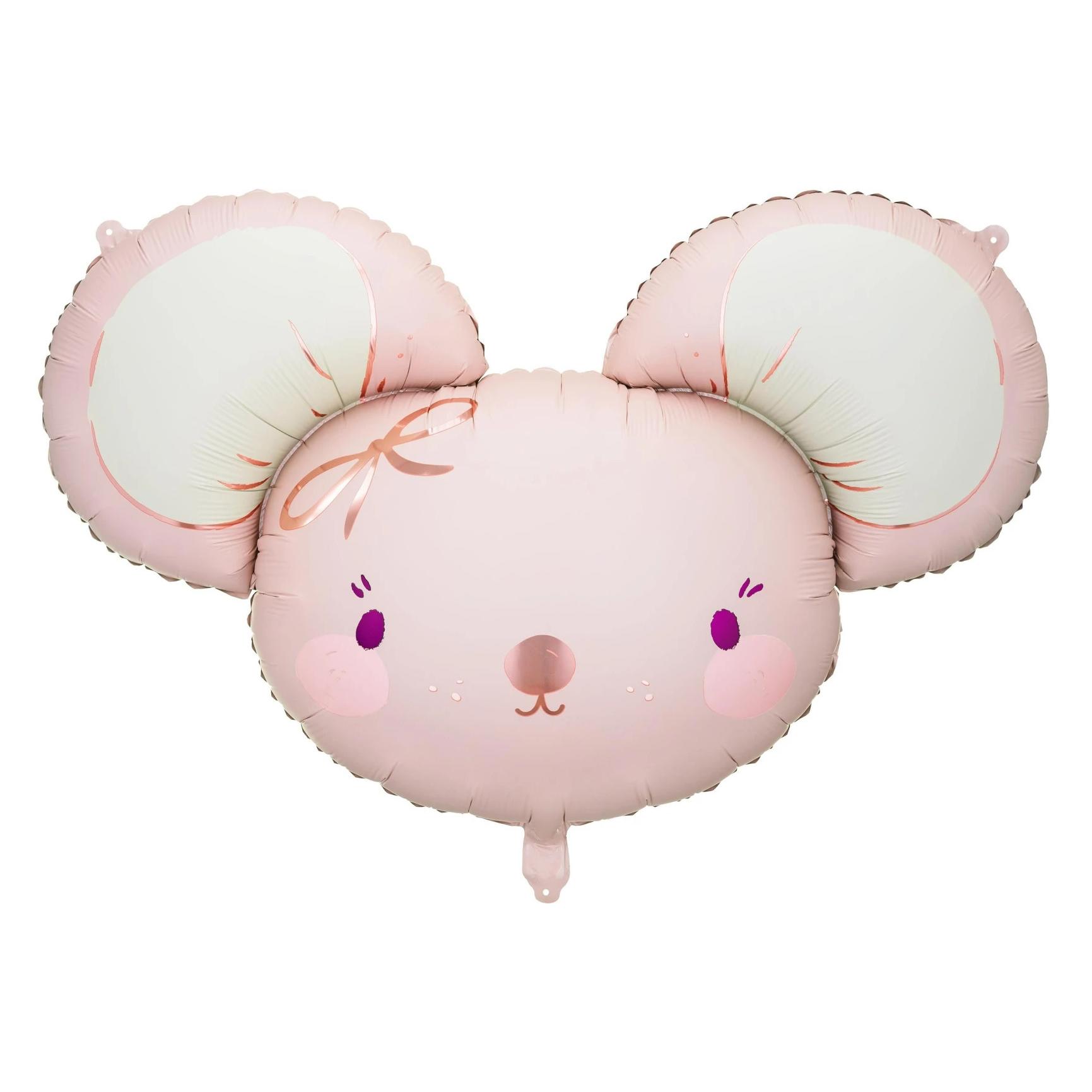 Partydeco Ballon alu - Souris Rose (96cm) (1x) (FB190)
