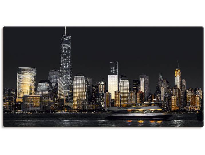 Wandbild ARTLAND New York Financial Distrikt , grau (farbe bild(er): grau), B:60cm H:30cm, Bilder, Wandbild, als Alubild, Leinwandbild in verschied. Grössen