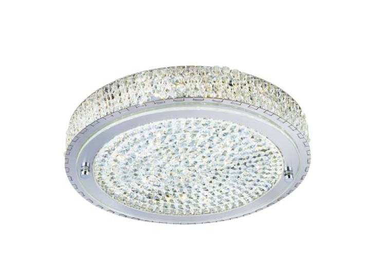 Searchlight Flush - LED 1 Light Large Flush Plafondlamp Chroom, Kristal