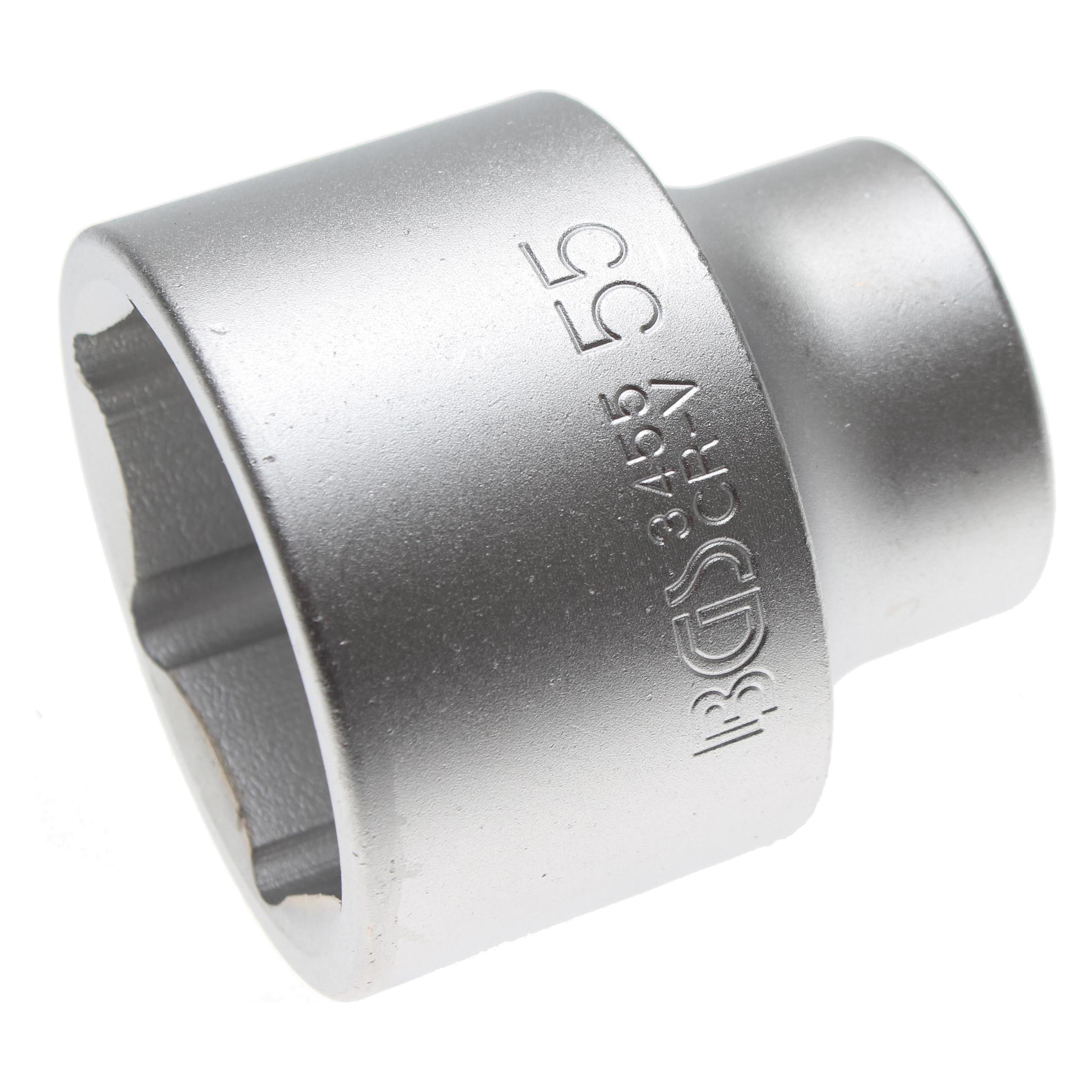 BGS Steckschlüssel-Einsatz Sechskant Antrieb Innenvierkant 20 mm (3/4") SW 55 mm (55 mm) (3455)