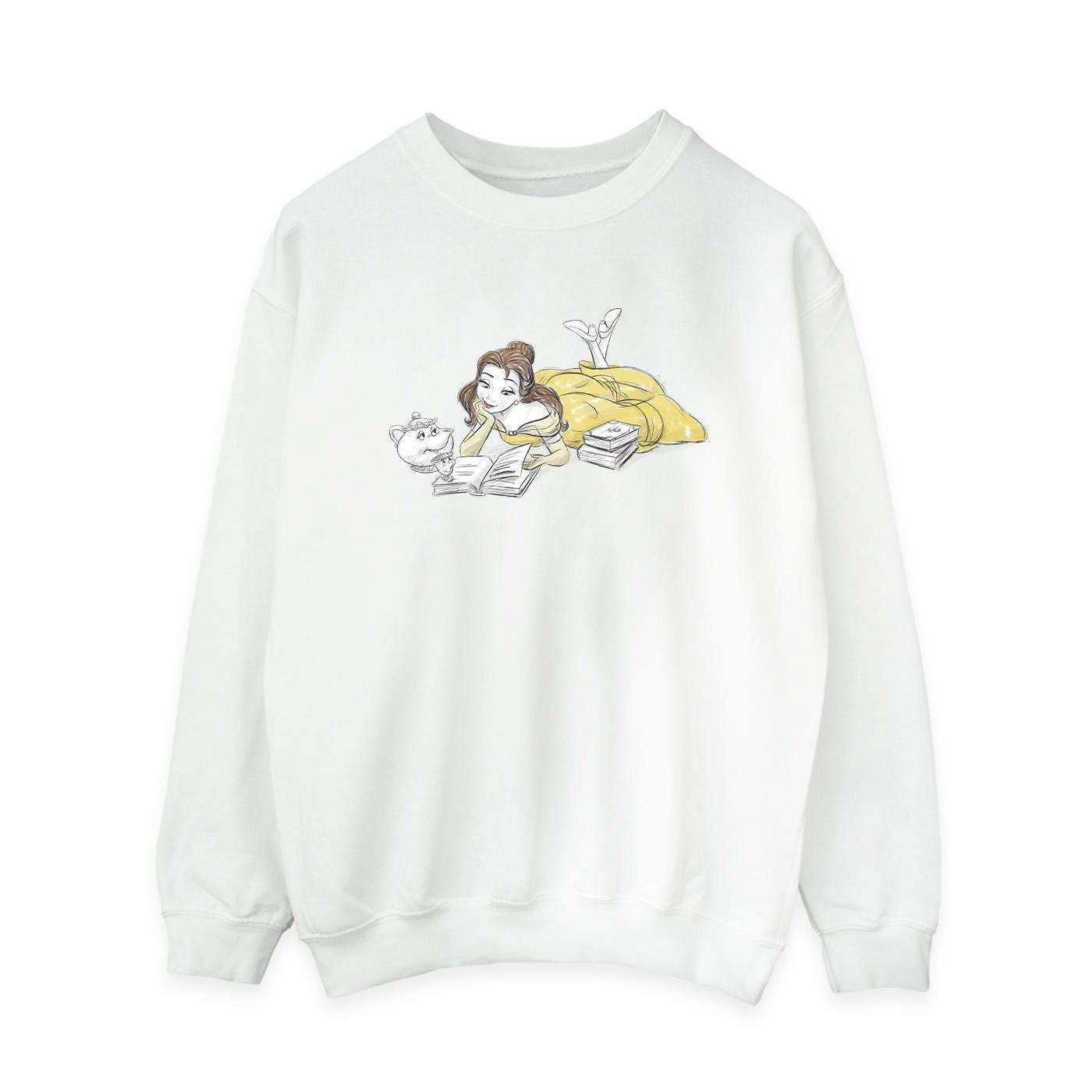 Disney Dames/Dames Beauty And The Beast Belle Leest Sweatshirt (Wit)