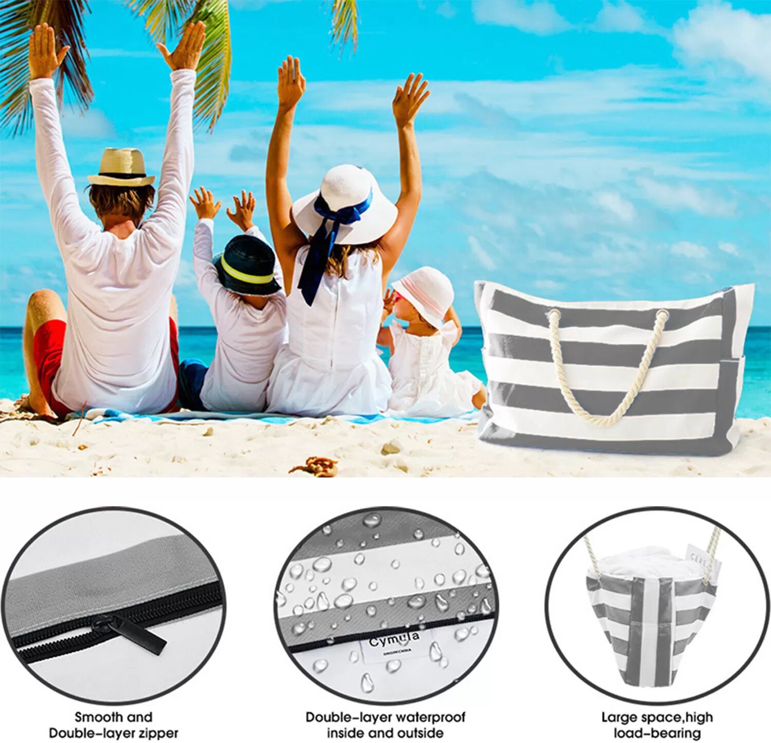 INF Wasserdichte und geräumige Strandtasche