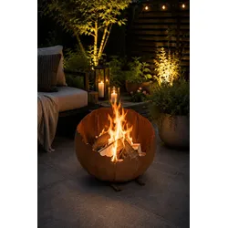 Badeko Feuerkugel ,,Aurora“ in Edelrostoptik