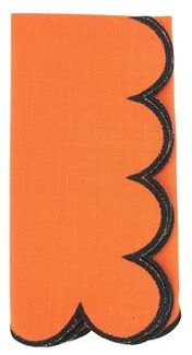 Saro Lifestyle "Sweet Edge Scalloped Napkin (Set of 4) - 20""x20"""