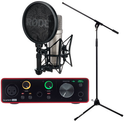 Focusrite Scarlett Solo 3rd NT1 A Bundle Noir