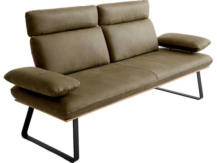 Koinor Sitzbank 3-sitzig ASCOLIO, olive, Leder