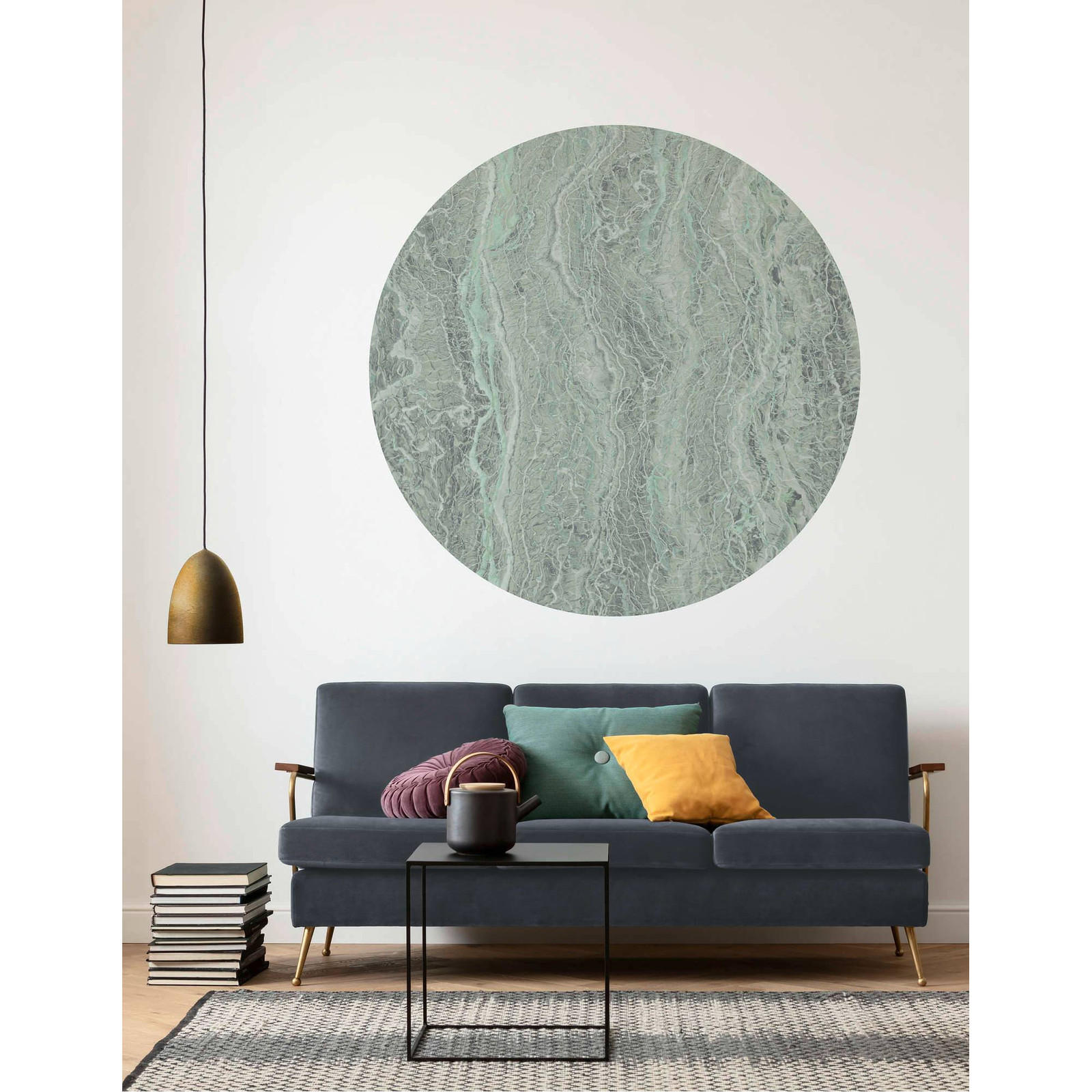 home24 Fotobehang Green Marble Mural