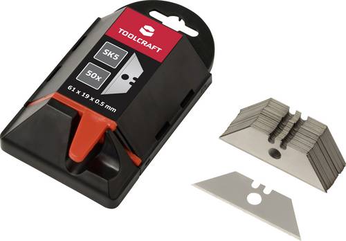 TOOLCRAFT TO-10312167 50ER TRAPEZKLINGE 61MM MIT LOCH SK5 50St.