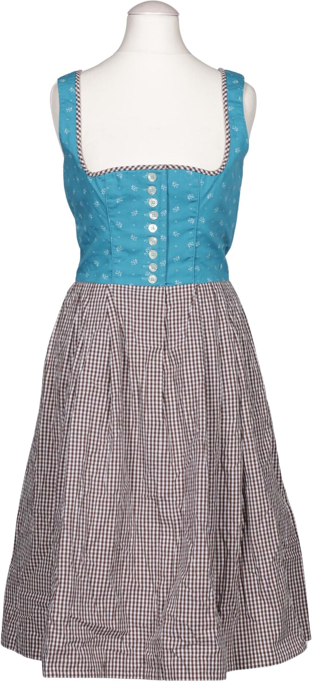 Wenger Tracht Damen Kleid, Türkis, Gr. EU 36, Baumwolle - Second Hand