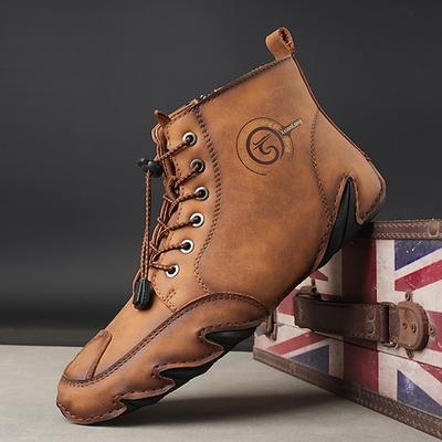 Grüne Herren-Wanderschuhe – hochwertiges Obermaterial mit griffiger Sohle, perfekt für Outdoor-Erkundungen, Bergwanderungen und Abenteuersportarten