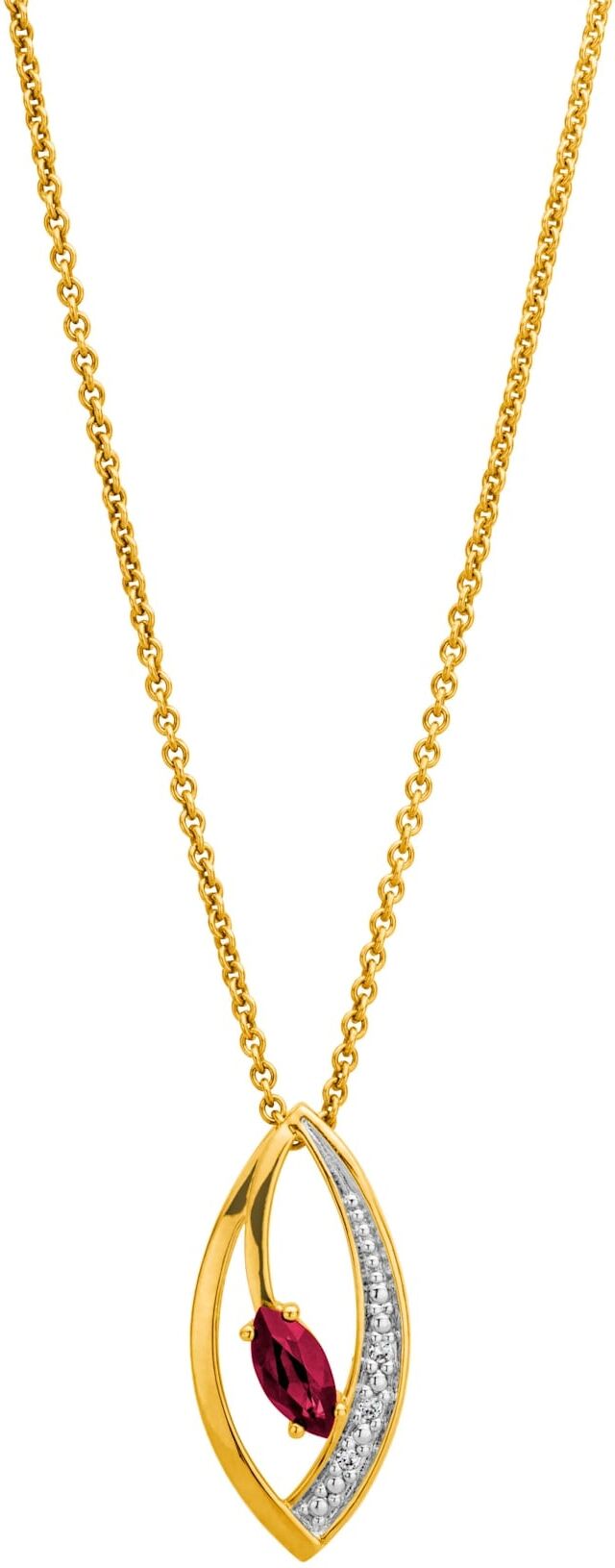 Kettenanhänger LADY, gold (gelbgold 375), Schmuckanhänger, Damen, Gelbgold 375, Kettenanhänger