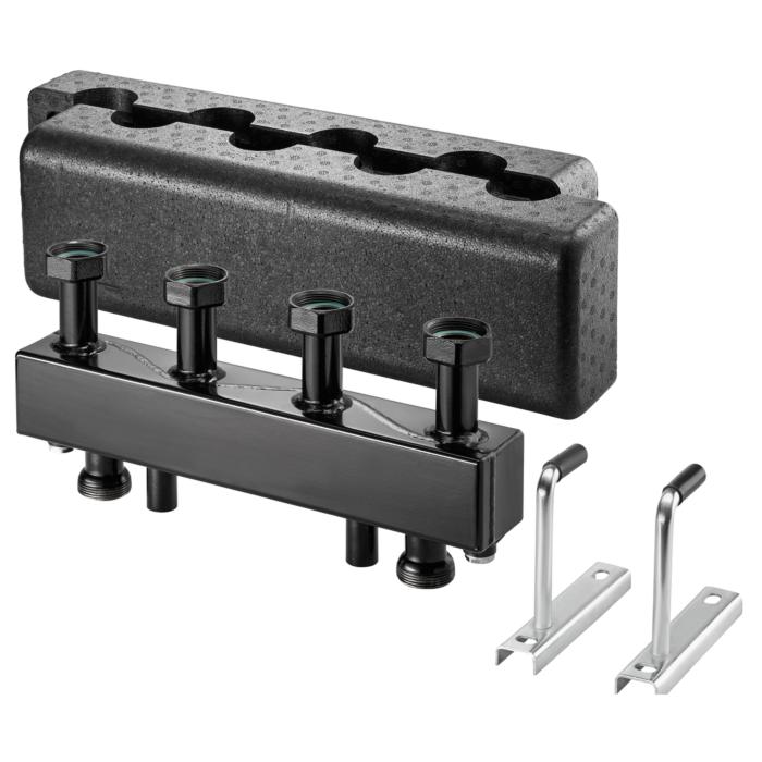 Oventrop Verteilerbalken 1351582 für 2 Heizkreise DN 25, DN 25, Stahl, mit Isolierung