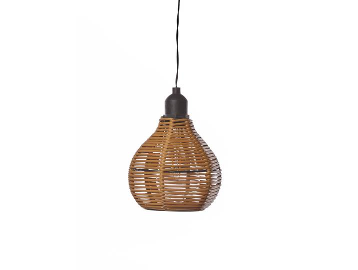 LUXFORM Hängeleuchte Luxform Hanging Lamp Rattan , braun, H: 39cm, 1 Stk., Leuchten, LED-Hängeleuchte, batteriebetrieben, warmweiß, Hängeleuchte