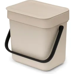 Sort & Go Mülleimer 3 l, beige