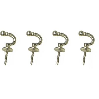 Raffhaken INDEKO "Tours, rund", silber (nickelfarben, matt), Ø:3cm, Metall, Raffhalter
