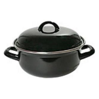 Imperial Kitchen Kasserolle Emaille Schwarz Ø26 Cm 3L (Bräter + Schmortopf) (33168129)