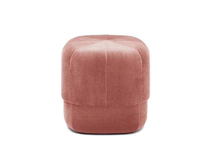 IXMLDAXD Der Stuhl, Soft Velvet Round Ottoman - Orange Padded Coffee Table Footstool for Living Room & Bedroom Extra Seating(Bean Sand,40x40x46cm(16x16x18inch))
