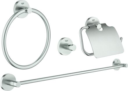 Grohe Essentials Salle de bains set 40776DC1 Supersteel, 4 in 2000 , fermeture dissimulée