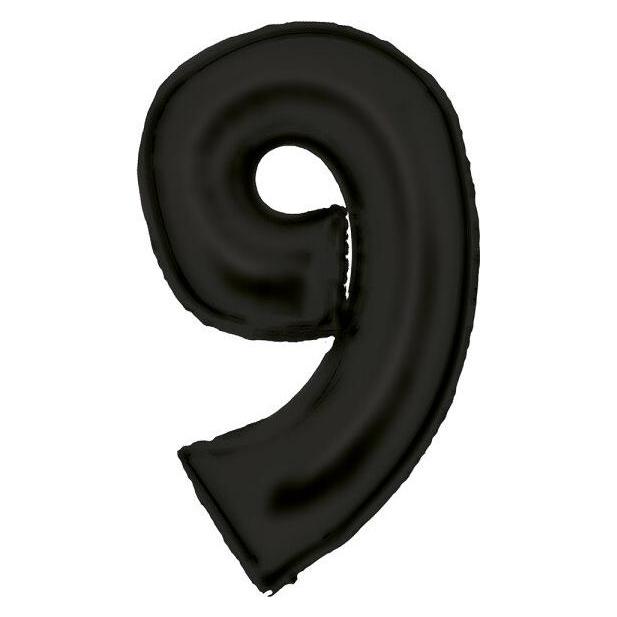 Amscan Maxi Folienballon Zahl 9 schwarz satin (46997013)