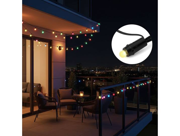 RGB SmartLife LED Lichterkette, 48 LEDs, mehrfarbig, IP65, 10,8 m