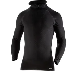 Funktions Zip-Langarmshirt "742 PC" - S - schwarz