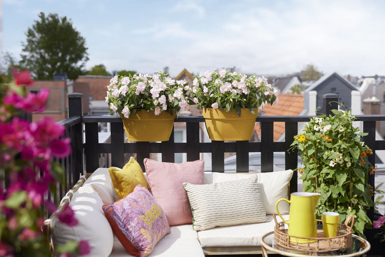 Elho Blumenkasten Vibia Campana Flower Bridge 40 gelb